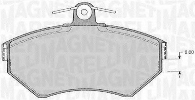 MAGNETI MARELLI 363916060389 -  Комплект тормозных колодок, дисковый тормоз
